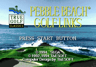 Pebble Beach Golf Links (Europe) Title Screen